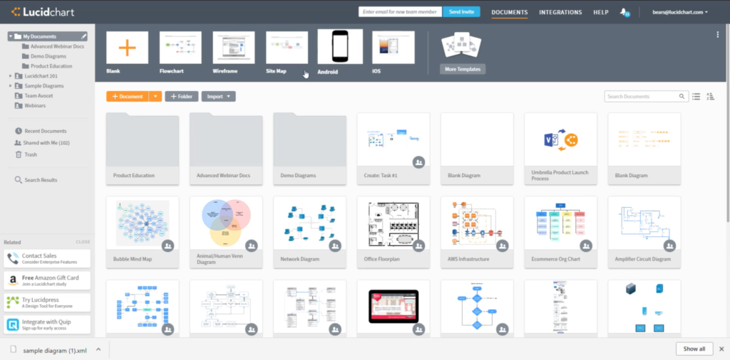 Lucidchart screenshot - 10 Best UX Software For Designing And Prototyping In 2023